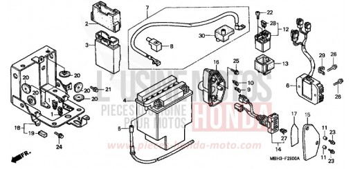BATTERY (1) VT1100C3W de 1998